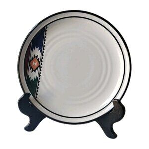 Noritake Kachina Salad Plates  Southwest 8458  Tribal  Stoneware Set of 4